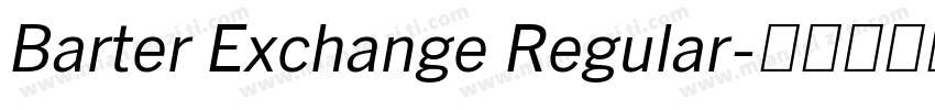 Barter Exchange Regular字体转换